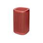 A red rectangular Windmill Air Purifier by Windmill Air, featuring vertical slats on all sides and a vented top, sits on a white background and offers medical-grade HEPA filtration for advanced air quality monitoring.