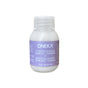 Oneka Conditioner - Angelica and Lavender: 75 ml white bottle with purple label (Revitalisant/Conditioner in English & French), organic formula for dry, brittle hair, features a white screw cap.