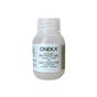 A 75 ml (2.54 fl oz) clear plastic bottle of Oneka Shower Gel - Cedar & Sage, with a white cap, pH-balancing organic formula, and bilingual labeling.