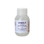 A 75 ml (2.54 fl oz) clear plastic bottle of Oneka Shower Gel - Angelica and Lavender, enriched with essential oils for organic body care, features a white cap and purple text on the label.