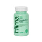 A green bottle labeled Hilma Occasional Constipation Relief contains 48 herbal supplement capsules that gently relieve occasional constipation and promote gentle bowel movement support.