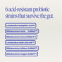 Trust Your Gut: Daily Pre + Probiotic Capsule by Ora Organic features six acid-resistant strains—Lactobacillus acidophilus, Bifidobacterium lactis, B. breve, L. reuteri, B. bifidum, and B. longum—to support gut health.
