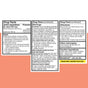 The drug facts label for GENEXA Cough & Chest Congestion, an adult OTC syrup, lists active ingredients, uses, warnings, directions, and more. At the bottom: SHAKE WELL BEFORE EACH USE for optimal cough relief.