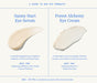 Certainly! Here’s a revised version using the given product data: A comparison of two eye products: Ursa Major Sunny Start Eye Serum (gel, left) and Forest Alchemy Eye Cream (cream, right), detailing their benefits—such as brightening dark circles and minimizing under-eye puffiness—and recommended uses for the eyes.