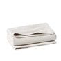 A neatly folded Coyuchi Air Weight® Organic Towel in light gray, crafted from organic cotton with a soft, textured surface and superior absorbency, is displayed on a plain white background.