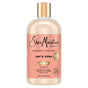 A 13 fl oz (384 mL) bottle of SheaMoisture Shampoo - Curl + Shine, featuring a peach label and gold cap, promotes frizz control and is specially formulated for thick, curly hair.