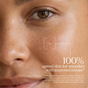 A close-up of a woman’s face shows smooth, healthy skin. Text reads: “100% agreed skin felt smoother with improved texture after using Andalou Naturals Resurfacing Texture Refining Night Cream.” Small text below describes a 30-day consumer study of this exfoliating cream.