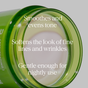 A green jar of Resurfacing Texture Refining Night Cream by Andalou Naturals with text: Smoothes and evens tone, softens the look of fine lines and wrinkles, gentle enough for nightly use. This anti-aging moisturizer is formulated as a lactic acid cream to deliver gentle exfoliation while nourishing your skin.