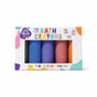 Pacha Soap Co. Bath Crayon set features five large, non-toxic crayons—blue, purple, orange, pink, and red—with natural colorants in colorful packaging that says "The tub is your canvas.