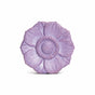 The French Lavender Froth Bomb by Pacha Soap Co. is a purple, shimmery flower-shaped bath bomb with detailed petals and a textured center, infused with skin-nourishing lavender essential oil and shown against a white background.