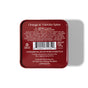 The Orange & Yuletide Spice Tin Candle by Pacha Soap Co. is an 8 oz red square tin with white text showing instructions, cautions, barcode, and manufacturer info—perfect for holiday ambiance.