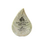 The Pacha Soap Co. Vanilla & Sage Bath Bomb is teardrop-shaped with a leaf design, features warm vanilla notes, displays product details on the front, and weighs 5 oz.