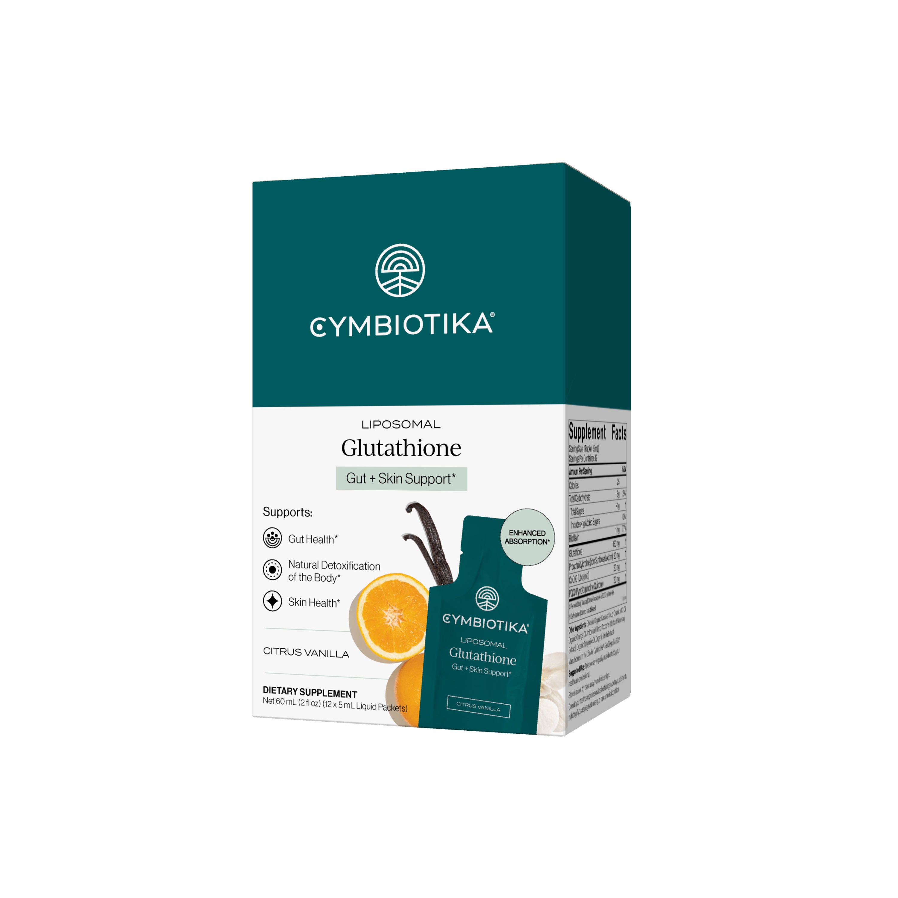 sprouts liposomal glutathione Cymbiotika Liquid Packets - Gut + Skin Support* - Citrus Vanilla - 26 count Tatiomax 2500mg – Fair