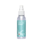 Plaine Products’ Sea Salt Spray comes in a silver bottle with a white spray cap and light blue-green label featuring a starfish and the words "Refill • Reuse • Rejoice," perfect for creating effortless, beach-inspired hair.