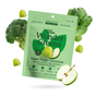 Plant People WonderGreens Veggie Gummies package shown with broccoli, spinach, and green apple slices. The label features vegan, gluten-free, gut health support, superfoods, and zero-sugar probiotic gummies.