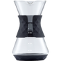 The SAKI Pour-Over Glass Coffee Maker is a versatile clear glass coffee carafe featuring a black textured grip and measurement markings at 200, 400, and 600 milliliters. Designed with pour-over enthusiasts in mind, this carafe offers a wide base and narrow neck for effortless pouring.