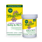 MegaFood Baby & Me 2 - Prenatal Probiotic Plus Prebiotic supports gut health, mom and babys microbiome, and immune function. Its green and yellow box and bottle show it requires no refrigeration.