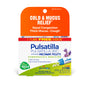 Boiron Pulsatilla 30C Bonus Pack homeopathic medicine features an orange label for Cold & Mucus Relief*, targeting nasal congestion, thick mucus, and cough, with an image of dissolving pellets and lavender.