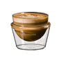 The Pure Over Cappuccino Cup (6.5 oz), crafted from double-walled borosilicate glass with 