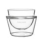 The Pure Over Latte Cup is a clear borosilicate glass coffee brewing vessel with a wide rim, rounded bottom, and 