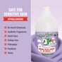 A bottle of Rebel Green Fresh Laundry Detergent Liquid - 3x Concentrated sits beside purple fabric, with text highlighting its hypoallergenic, sensitive skin-safe formula that is free from harsh chemicals and toxins.