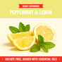 Sliced lemons and peppermint leaves highlight Rebel Green’s Fresh Laundry Detergent Liquid—3x Concentrated. Enjoy a peppermint lemon scent, gentle essential oil formula, sulfate-free, organic, and perfect for laundry.