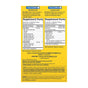 The Renew Life 3-Day Cleanse Supplement Facts label displays ingredients, serving sizes, directions, contact info, warnings, and manufacturer details for this herbal cleanse and detox formula on a yellow background.