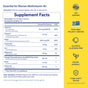 Supplement facts label for Ritual Women's Multivitamin 18+, a clinically backed multivitamin with Omega-3 DHA, key vitamins and minerals, vegan capsule, USP Verified, Non-GMO, Gluten-Free, Vegan-Friendly, and Third-Party Tested.