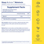 Supplement facts label for Ritual Sleep vegan capsules. Each serving provides 5 mg melatonin. Icons indicate made traceable, drug free, gluten free, third party tested, with natural ingredients listed for sleep support.