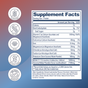 The Hydration Support + Electrolytes with BCAA supplement facts label by Rookie Wellness lists ingredients, nutrition details, and icons for “Gluten Free,” “Soy Free,” “Vegan,” “No Sugar Added,” and “3rd Party Tested Ingredients.”.