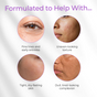 Four circular image crops showing skin concerns: fine lines and wrinkles, uneven texture, dry flaky skin, and a dull complexion, with the header Formulated to Help With... this Bakuchiol Advance+ Gentle-Retinol Alternative Serum.