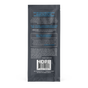 The back of the Scalp Care 2-in-1 - Sample by Soapbox sachet showcases its vegan, dye-free, paraben-free, and silicone-free formulation. It highlights soothing hydration and an invigorating scent, provides usage directions, and lists ingredients at the bottom.