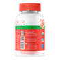 A white SmartyPants Kids Organic Multi & Omega Gummies vitamin bottle with a red lid showcases an owl graphic on its red label. The text highlights its organic, non-GMO, and allergen-free ingredients, making it ideal for parents looking for gluten-free kids vitamins. Certifications and supplement information are displayed on the back of the bottle.