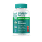 A bottle of SmartyPants Organic Prenatal Multi & Omegas Gummies, featuring 120 gummies formulated for prenatal use. The front label emphasizes organic prenatal vitamins that support brain, spinal cord, and immune health, along with vegetarian omega-3s for comprehensive nourishment.
