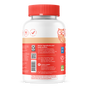 A white bottle with a red cap of SmartyPants Kids+ Multi & Omegas Gummy features supplement facts and product claims—including non-GMO, NSF certification, and vegan labeling. The packaging showcases an owl graphic and highlights better ingredients like Omega-3 DHA, as well as a partnership with Vitamin Angels. This is an ideal choice for families seeking trustworthy children’s vitamins or a reliable kids multivitamin.
