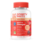 SmartyPants Kids+ Multi & Omegas Gummy in Cherry Berry Punch flavor comes in a bottle decorated with an owl and pictures of berries. The label showcases essential children’s vitamins, Omega-3 DHA, and other important nutrients to help support your child’s health.