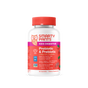 A bottle of SmartyPants Kids Prebiotic and Probiotic Immunity Formula with a red cap and label, featuring an owl and strawberry illustrations. These kids gummies are formulated as a digestive health supplement to support immune health. The bottle contains 60 gummies along with detailed dietary supplement information.