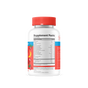 A white plastic bottle of SmartyPants Kids Zero Sugar Multi & Omegas Gummies with a red cap, showing the Supplement Facts label with a list of vitamins and nutrients.
