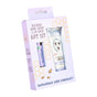 Savannah Bee Company Hand Cream & Lip Balm Gift Set in Rosemary Lavender, featuring their luxurious hand cream and soothing lip balm, beautifully packaged in a white and purple honeycomb-adorned box.