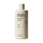 A 10.5 fl oz (300 mL) white bottle of Phil’s Strengthening + Thickening Shampoo with green text, featuring mint and pine extracts for scalp health in home compostable packaging.