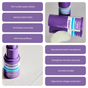 A purple bottle of Shielded Beauty Night Life Live Probiotic Eye Serum with white cream is shown, highlighting its benefits: lifting eyelids, reducing dark circles, smoothing wrinkles, and nourishing skin.