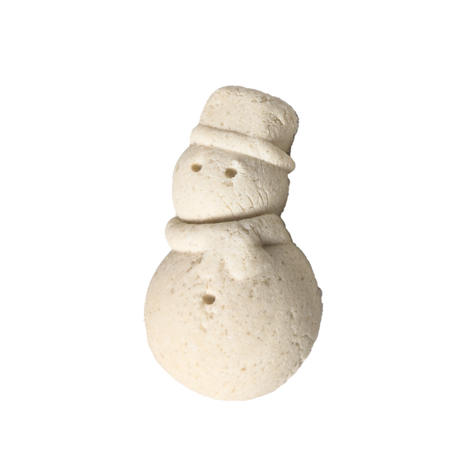 The Spinster Sisters Co. Holiday Bath Bomb - Snowman features a charming, white snowman design with a hat and scarf, perfect for adding festive cheer to your bath routine.