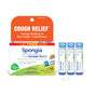 Boiron Spongia Tosta 6C Bonus Pack for homeopathic relief of croupy, barking, or dry cough and hoarseness. The pack includes three blue tubes and several white meltaway pellets.