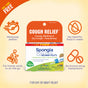 Image of Boiron Spongia Tosta 6C Bonus Pack homeopathic meltaway pellets for cough relief, featuring packaging highlights: “No need for food or water,” “No known drug interactions,” and convenient day or night use.