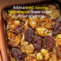 A pan of roasted potatoes, a mix of yellow and purple varieties, perfectly crispy and seasoned with Diaspora Spice Co.’s Everything Grill Seasoning—a blend crafted from single-origin spices. Text over the image reads: Adds a bold, savory, herbaceous flavor to just about anything.