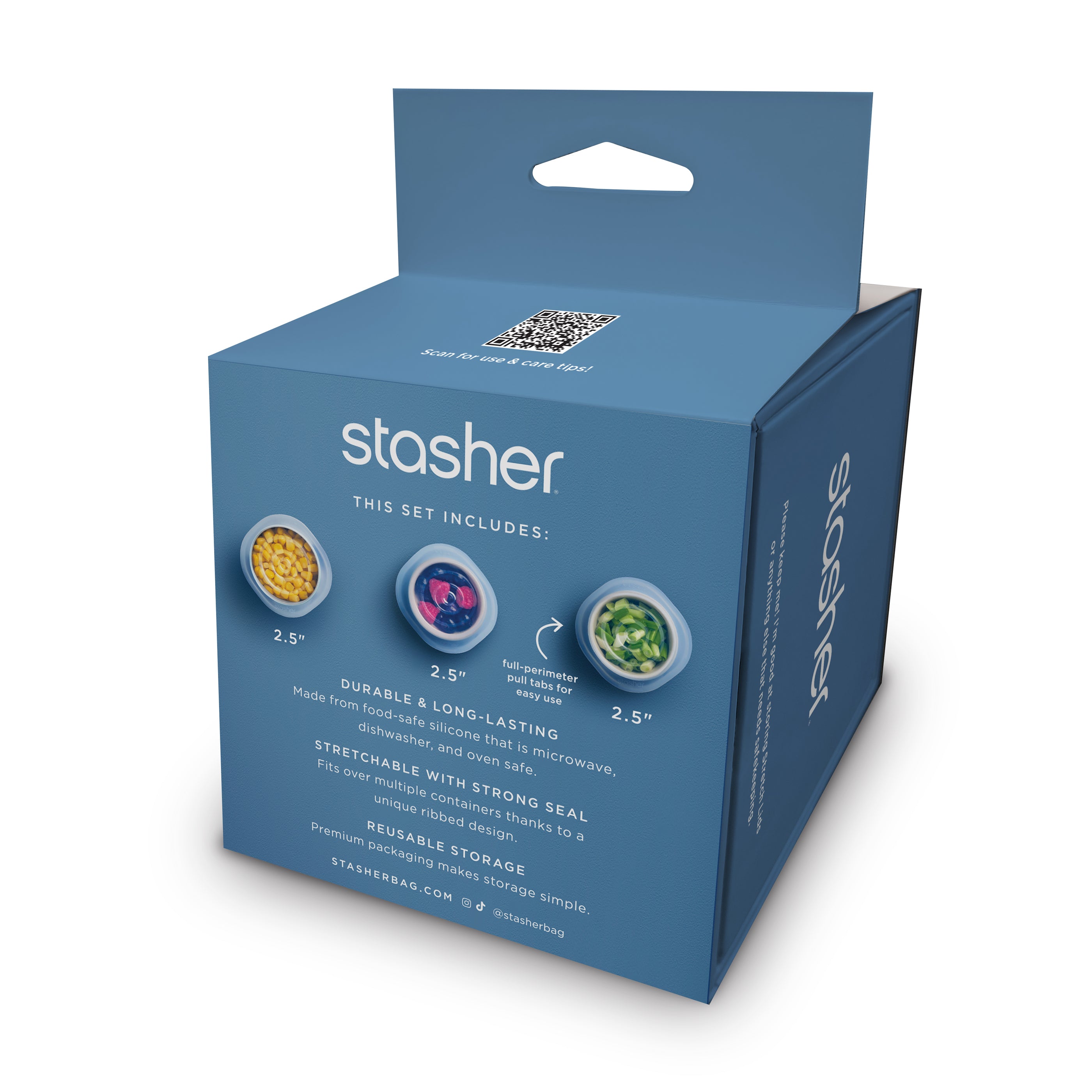 Stasher Premium Reusable Silicone Stretch Lids - Thumbnail 2