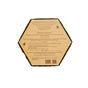 SuperBee’s Hexawash Laundry Detergent Substitute comes in hexagonal cardboard packaging with printed instructions on using this non-toxic product as an organic detergent alternative for both hand washing and washing machines.