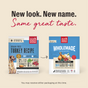 Two packages of The Honest Kitchen dog food: the previous Grain Free Turkey Recipe and the new Wholemade™ Grain Free Turkey Dog Food. New look, new name—same great, human grade taste.