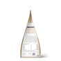 Side view of The Honest Kitchen Dry Dog Food, Whole Grain Beef & Oat Whole Food Clusters bag in beige and white, showing nutritional info, ingredients, whole food clusters, a QR code, and small American flag on bottom right against a white background.