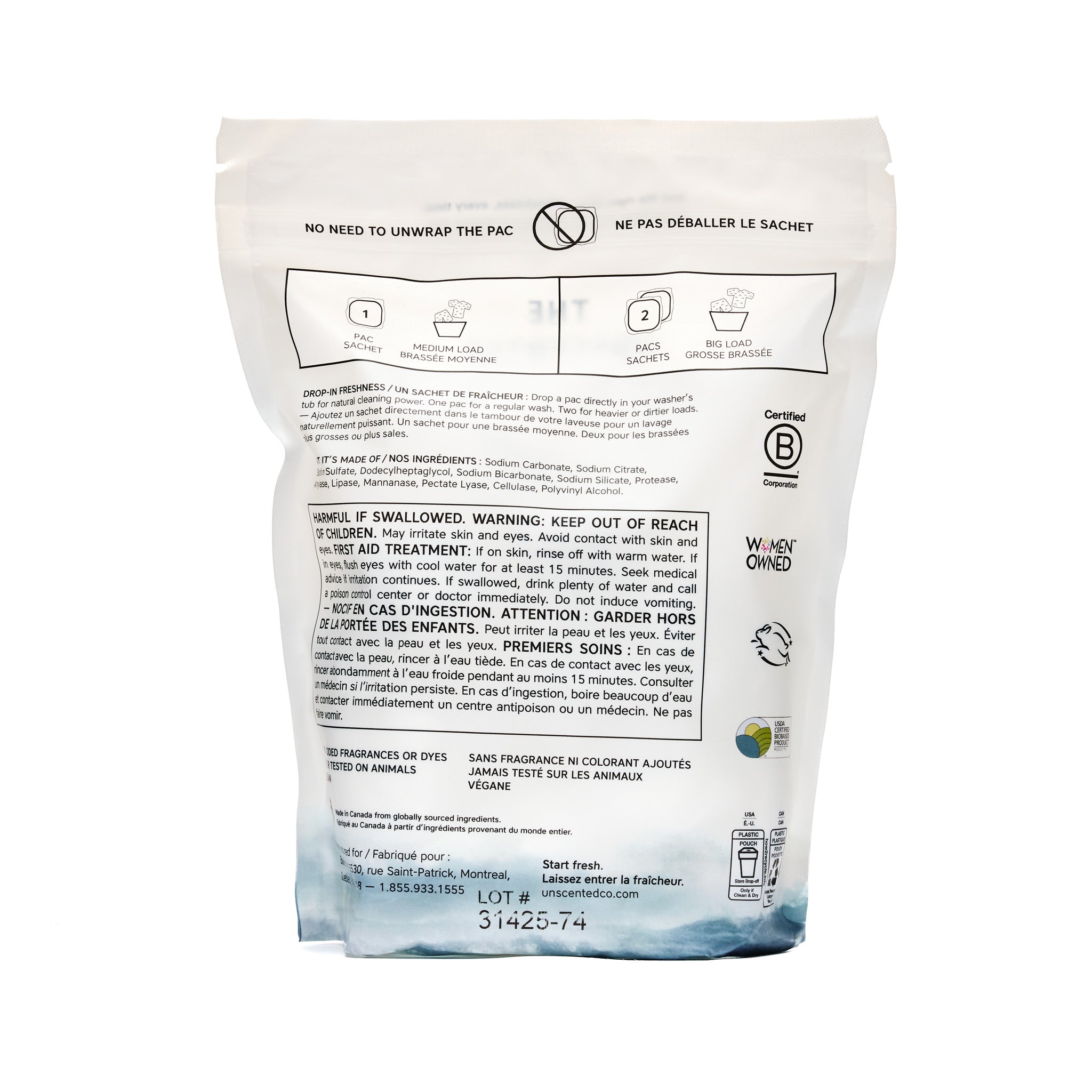 The Unscented Company Laundry Detergent Pacs - Thumbnail 3